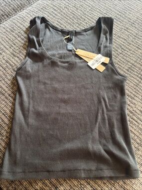 Skims Women’s Ribbed Tank Top - soot